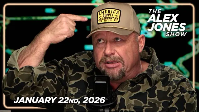 THURSDAY FULL SHOW 1/22/26: Feds Arrest Two BLM Organizers For Minnesota Church Attack, EU Reeling From Trump’s Davos Spanking, Democrats Officially Wargaming New Civil War As Violent ICE Riots Escalate! PLUS, Virginians SHOCKED When The State's New CIA-Controlled Governor, Abigail Spanberger, Literally Attempts To Implement The Communist Manifesto Day 1! Rebel News Founder Ezra Levant Joins Alex Jones To Detail How He Confronted WEF Head & BlackRock CEO Larry Fink Face-to-Face At Davos For His Crimes Against Humanity! FINALLY, Jay Dyer Hosts The 4th Hour To Reveal The Absolutely Devastating History Of Davos, Israel, & The Global Elites! This Is Absolute Must-Watch/Share Information! cover