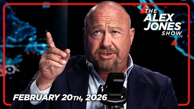 FULL FRIDAY EDITION OF THE ALEX JONES SHOW: Supreme Court Sides With China Against American Workers/National Security, Overturns Emergency Tariffs! Trump Announces Plan To Release UFO/Alien Files Days After Obama Says ETs Are Real! PLUS, Massie Moves To Block Trump’s Protection Of Glyphosate! Market Expert Kirk Elliott Joins Alex Jones To Reveal How The Constitutional Crisis Caused By The SCOTUS Ruling On Trump's Tariffs Will Increase Value Of Precious Metals! FINALLY, Daniel Liszt AKA 'Dark Journalist' Warns Trump's Plan To Declassify The Full UFO/Alien Files Is His Most Dangerous Move Yet, And He Predicts The Deep State Will Fight Back To Take Control Of The Disclosure Narrative! THIS IS MUST-WATCH SHARE INFO! — 2/20/26 cover