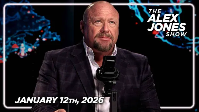MUST-WATCH MONDAY FULL SHOW 1/12/26: Trump Admin Goes Nuclear, Launches Criminal Investigation of Private Federal Reserve! 47 Also Launches Multiple Populist Initiatives, Bans BlackRock From Buying Up Family Homes, Kills Taxes On Small Loan Interest! PLUS, Renowned Filmmaker/Journalist Joel Gilbert Joins The Broadcast To Share New Details Of Him Getting Thrown Out Eric Swalwell’s Town Hall! FINALLY, Radio Legend Dr. Michael Savage Joins Alex Jones To Cover The Latest Developments On Trump Admin, Iran, Venezuela, Greenland & Minnesota! PLEASE SHARE THIS TRANSMISSION! cover