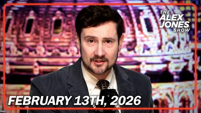 Alex Jones Show: Caught Red-Handed! Alex Jones Files Major Civil Rights Lawsuit Against Democratic Party For Conducting Tyrannical Lawfare Against Infowars & The American People! Plus, New Epstein Revelations Continue to Devastate Entire Political Class! - FULL SHOW - 02.13.2026 cover