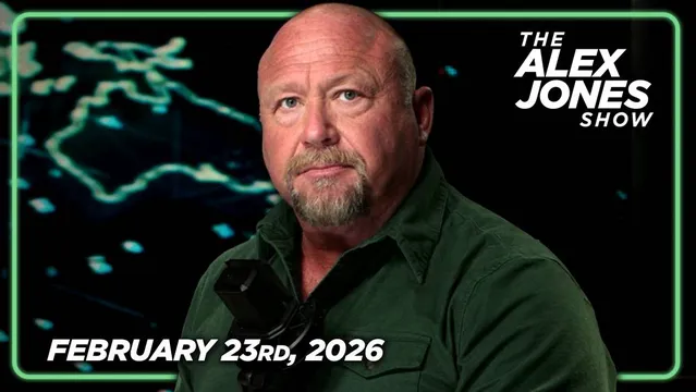 MUST-SEE MONDAY FULL SHOW: Border Patrol Union Has Rightfully Accused Biden Admin Of Empowering Mexican Drug Cartels By Openly Working With Them As Violence Continues To Sweep Mexico! PLUS, New Epstein Revelations Rock The World! Journalist Dan Dicks Joins Alex Jones From On-The-Ground In Puerto Vallarta To Report How Tens Of Thousands Of Americans Are Trapped In Mexican Cities Because The Roads & Airports In Many Areas Are Completely Shut Down, And They Are Being Gouged Financially To Remain At Hotels Under- Essentially- House Arrest! FINALLY, Dr. Steven Greer Breaks The Biggest News In His 35 Year History Of Leading The Disclosure Movement Just Days Before Trump Is Set To Release The Secret UFO Extraterrestrial Files! This Is Must/Watch Share Info! — 2/23/26 cover