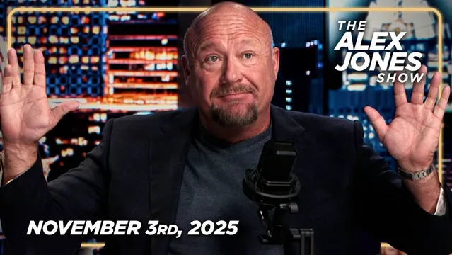 BIG MONDAY BROADCAST: Netanyahu’s Foreign Lobby Pressure Group AIPAC Is Openly Trying To Paint Trump’s Base As The “New Hitler” & Bring Down MAGA From Within! PLUS, Trump Prepares Strikes In Mexico, Venezuela, Syria As US Enters Day 33 Of Shutdown! FINALLY, Top German Journalist Naomi Seibt Joins Alex Jones In-Studio To Ask President Trump For Political Asylum From The Police State Persecution & Government Tyranny! MUST-WATCH/SHARE! — FULL SHOW 11/3/25 cover
