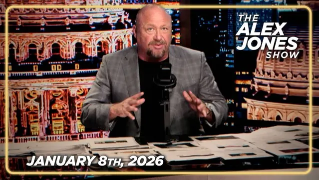 THURSDAY FULL SHOW 1/8/26: Jimmy Kimmel Claims Trump Is Coming To Slaughter Americans As Desperate Democrats Attempt To Launch George Floyd 2.0 After A Women Was Killed In Minnesota When She Tried To Run Over An ICE Agent! PLUS, Alex Jones Just Caught Washington Post & Other Corporate Media RED-HANDED Trying to Frame The ICE Agent In Minnesota For Murder! Former J6 Political Prisoners Stewart Rhodes & Enrique Tarrio Join Infowars To Raise The Alarm On Deep State Moles Inside The Trump Administration! MUST-WATCH/SHARE! cover