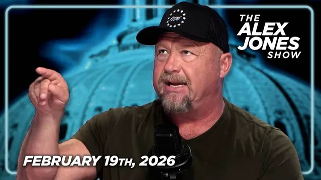 THURSDAY FULL SHOW 2/19/26: Former Prince Andrew Arrested, Faces Life In Prison Over Epstein Ties! US Military Buildup Signals Strike On Iran, Trump Says We’ll “Find Out” In Next 10 Days! PLUS, Trump Signs EO Granting Roundup Manufacturers Total Liability Protection! Victor Avila, Assist. Director Office Of The Drug Czar, Joins Infowars To Break The Latest On What The Trump Administration Is Doing To Combat The Flow of Drugs From Mexico & Columbia! The American Journal's Breanna Morello Guest Hosts The Alex Jones Show! MUST-WATCH/SHARE TRANSMISSION! cover