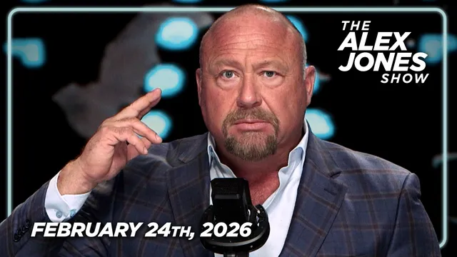 TUESDAY TRANSMISSION: Trump Says He’s Ready To Send Troops to Mexico NOW! PLUS, Alex Jones Was Right Again- Newly Discovered Epstein DEA Investigation Files Confirm He Was Running Guns, Drugs, & Sex Slaves For The CIA Out Of Airports In Ohio, New Jersey, & New Mexico! ALSO, In Newly Released Epstein Emails, Richard Branson Asks Jeffrey Epstein To Bring His Sex 'Harem' To Their Future Meetings & Talks Up The Great Work That Bill Gates Is Doing With Epstein! Ted Nugent Joins Alex Jones & Takes A Flamethrower To The Democrats For Publicly Backing The Mexican Cartels & Warns That Only The 2nd Amendment Is Protecting The USA From Mexico's Fate! FINALLY, Republican Gubernatorial Candidate For Governor Mike Lindell Hosts The Final Hour Of The Alex Jones Show! — FULL SHOW 2/24/26 cover